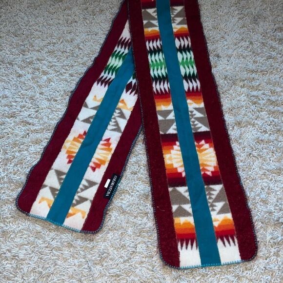 Beautiful Vintage Coloratura Southwest Wool Scarf Aztec Made in the USA  6ft - Picture 1 of 14